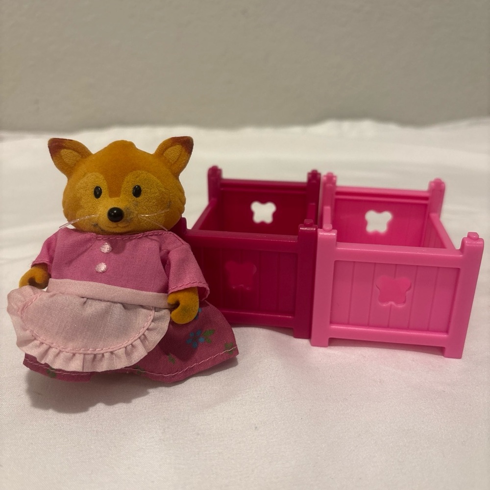 Lil Woodzeez Tippytail Fox Suzy  Mother Figure Female And Cribs